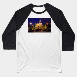 Charles Bridge at night Baseball T-Shirt